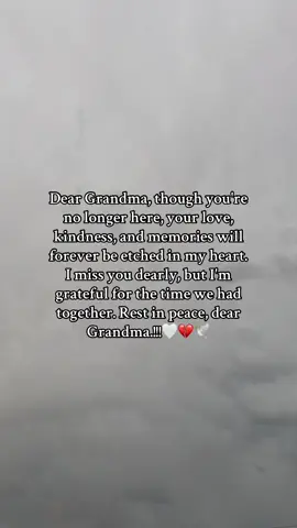 I miss you so much. Rest in peace, and know you'll always be in my heart.🤍