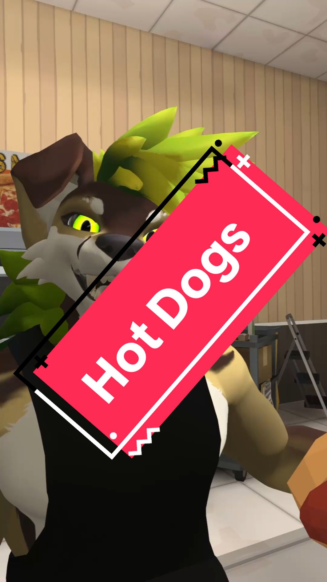 Hots Dogs! #vrchat #fyp #vrchatcommunity #furryfandom #vr #vrcmeme #lgbt #goofy #vrcfunny #werewolf #furryfyp #hotdog #7eleven #satire 