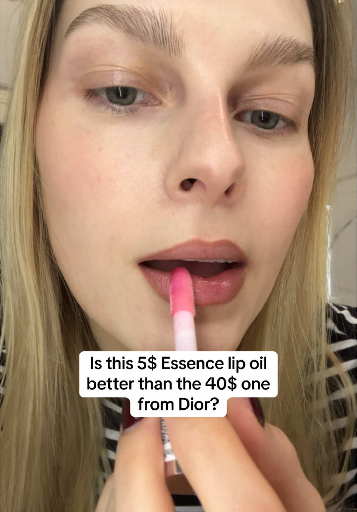 Ok I’m shocked @essence cosmetics #lipoil #diorlipoil #essencelipoil #makeup #lipgloss #affordablemakeup 