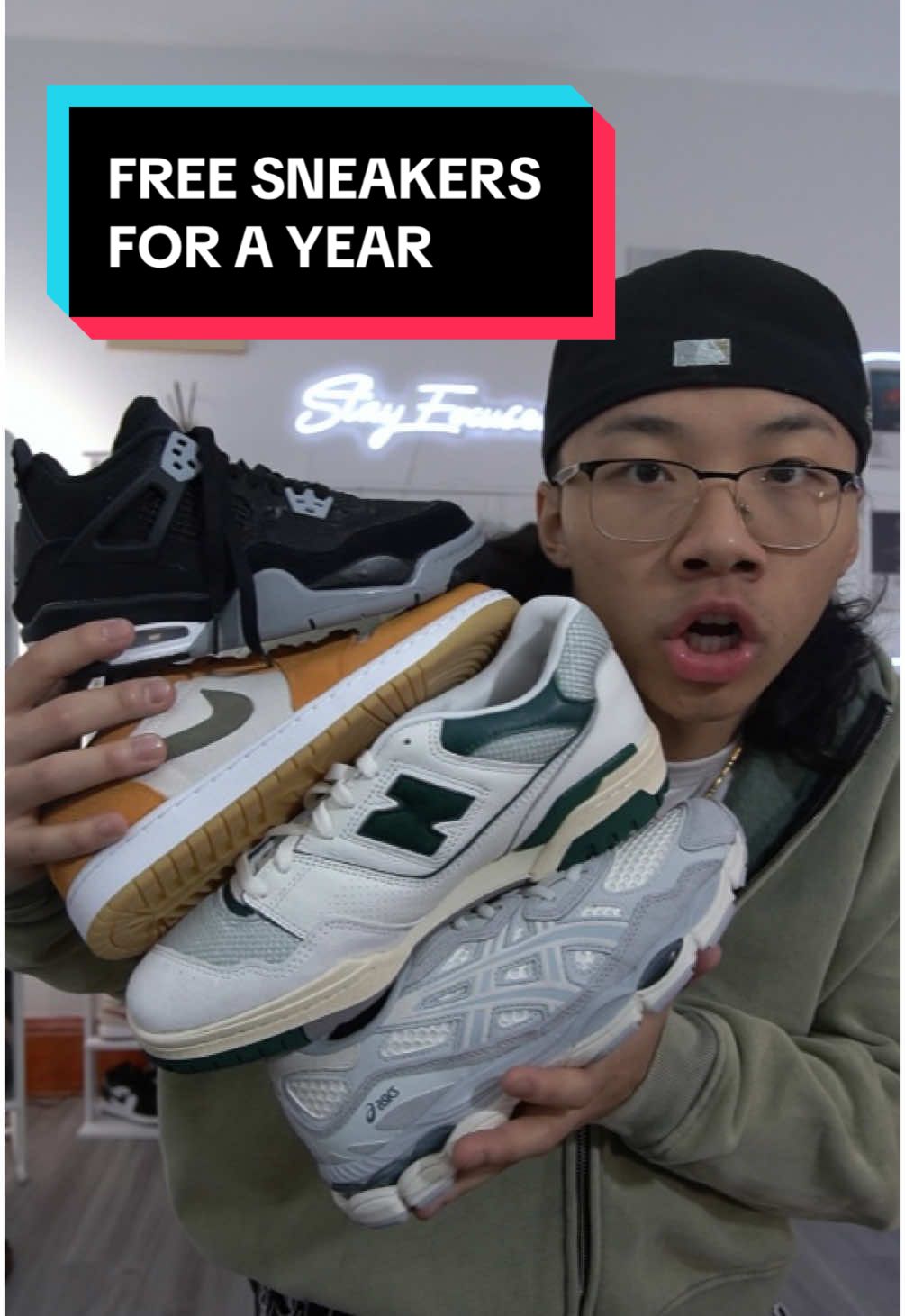 Free. Sneakers. For. A. Year. NO ONE DOES IT LIKE EBAY! #ebaypartner #ebay  NO PURCHASE NECESSARY. Open to legal residents of the 50 U.S./D.C., age 18+. Void outside 50 U.S./D.C. and where prohibited. Ends 12/13/24. For full Official Rules, https://ebay.to/holidaysweepstakes 