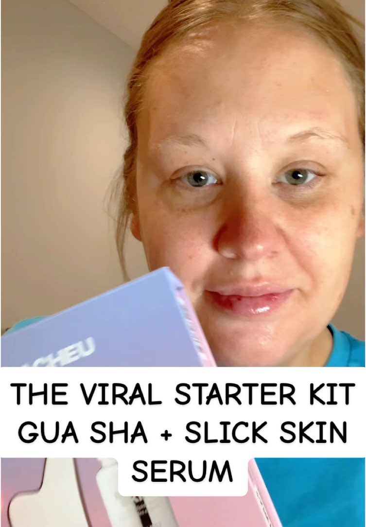 THE STARTER KIT GUA SHA + SLICK SKIN SERUM @SACHEU Beauty US #slick #skin #skincare #skincareroutine #fyp #TikTokShop #guasha #sacheu #beauty #drain #ad #viralvideo #howtouse 