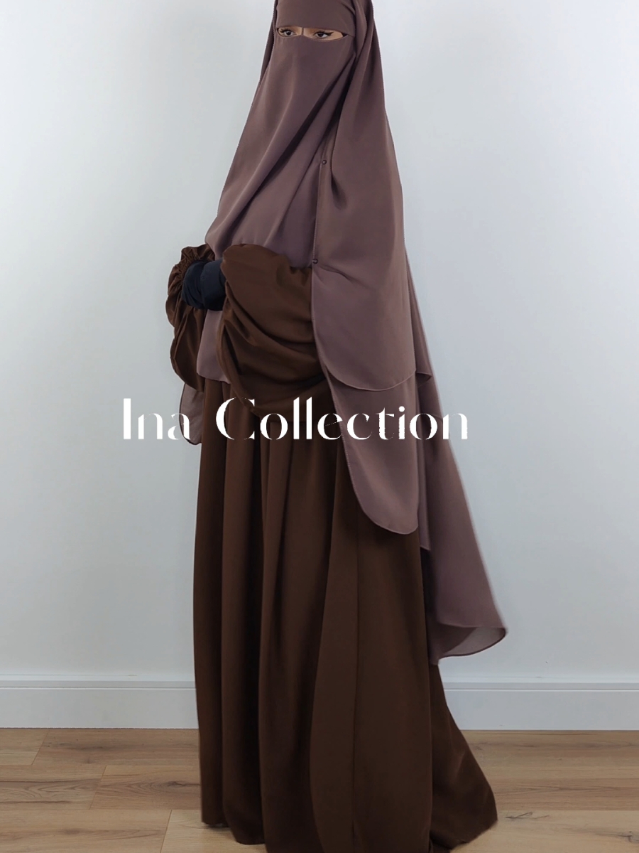 🆕Niqab and Khimar Set Selma 2 Layer Long – Dark Taupe🆕 .#niqab #niqabeyes #niqabfashion #muslimahniqabis #fashionniqab #niqabstyle #ukniqab #ukhtyniqabis #islamclothing #jilbeb #abaya #modestfashion #modesty #khimardaily #niqabeat #niqabeating