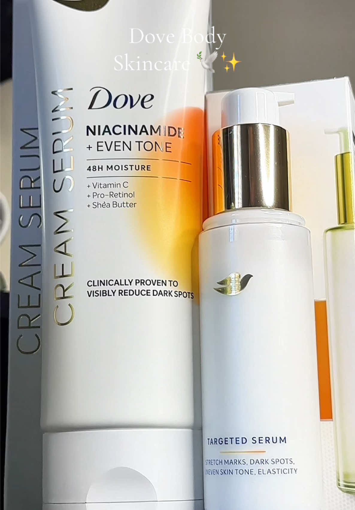 Skincare for your body made by @Dove Beauty & Personal Care 💛 ✨Dove Niacinamide + Even Tone Cream Serum  ✨Dove Multi-Purpose Targeted Serum Thanks @Community X SEEN  #dove #dovepartner #dovecreamserum #doveskincare #communityxseen #skincare #bodyskincare #bodycare 