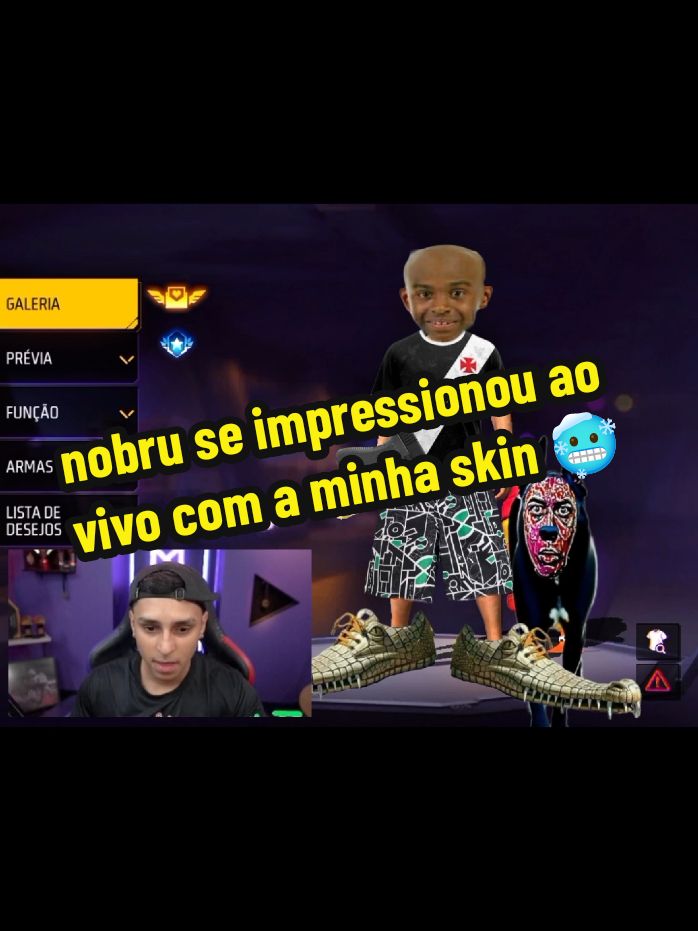 O nobru se impressionou com a minha Skin 🥶#nobru #freefire 