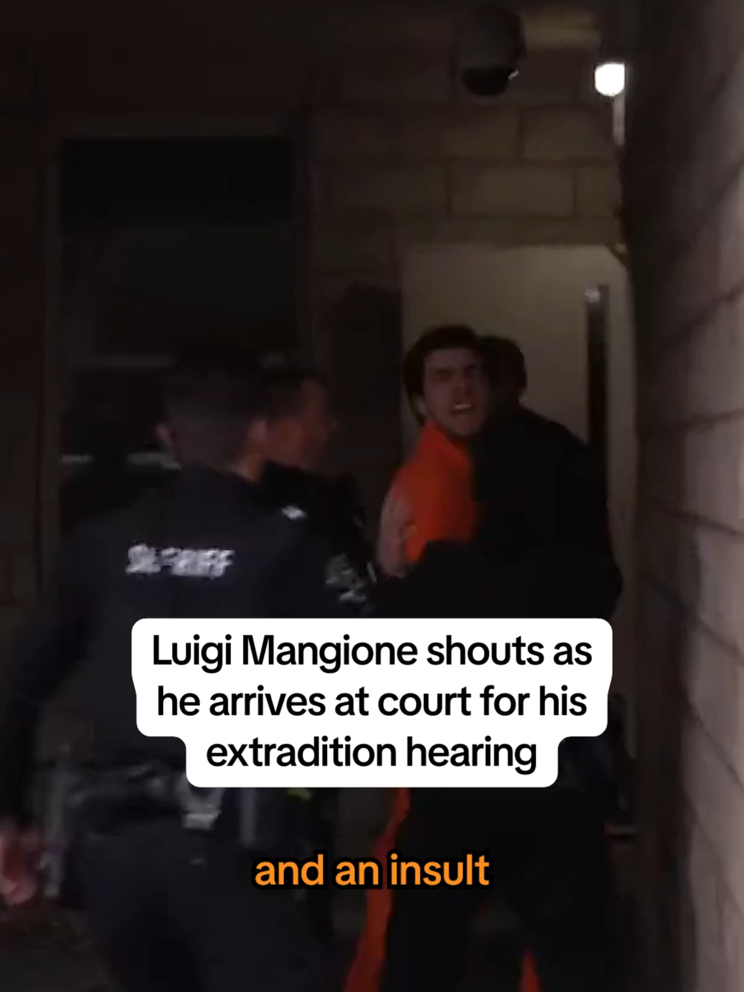 Luigi Mangione, who has been charged with the murder of UnitedHealthcare CEO Brian Thompson, slammed into a wall while attempting to shout to reporters and cameras as he arrived at a Pennsylvania courthouse for his extradition hearing.