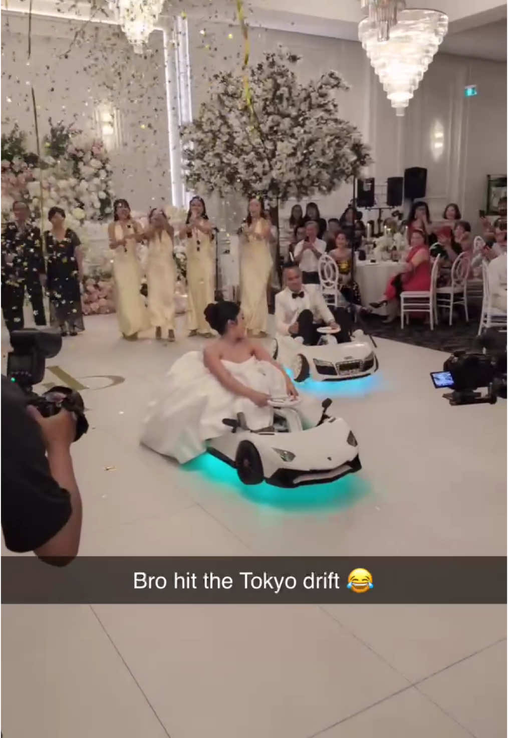 This entrance is amazing 😂🔥 (via @Carinspect) #wedding #tokyodrift #couple 