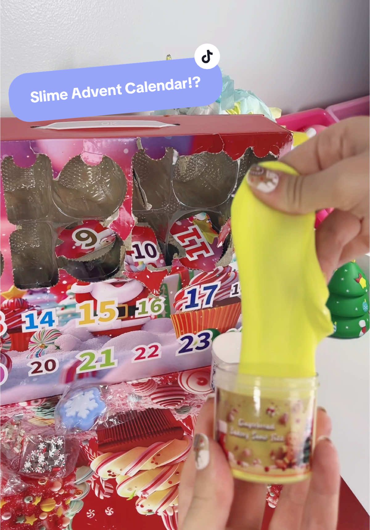 Omg why is the ending fast foward!? Ahh so sorry #viral #slime #slimes #kawaii #adventcalendar #slimes #slimeadventcalendar #christmas #foryoupage #fyp 