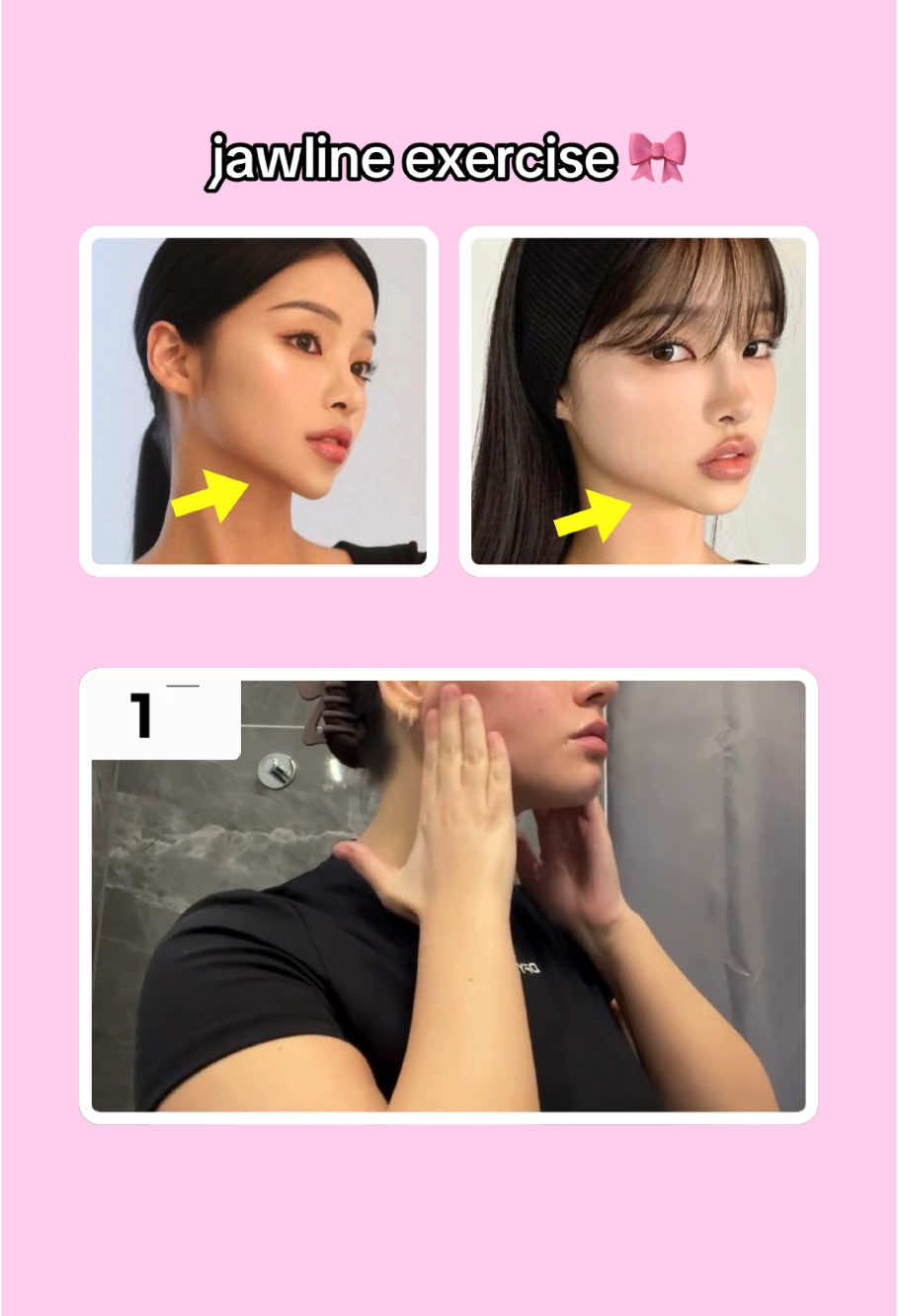 jawline tutorial 🎀 sorry for being offline a couple of days, was laying in the hospital 🏥 #exercise #GlowUp #viral #foryoupagе #workout #tutorial #girltips #fürdich #fy #fyp #foryou #furdich #jawline #jawlinecheck #jawlinetutorial 