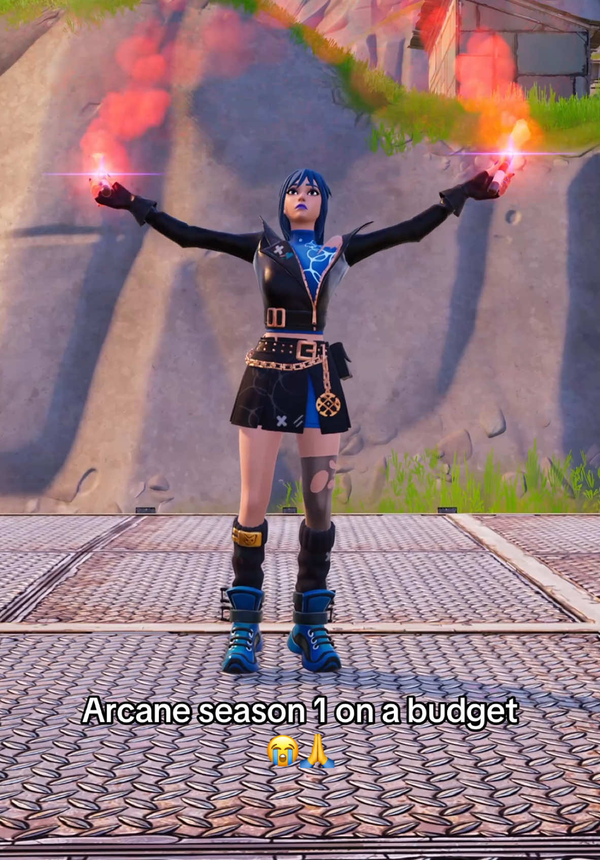 Arcane season 1 on a budget 😭💀 #fortnite #fortnitememes #arcane #fortnitearcane #fortnitebr #nanacool8 