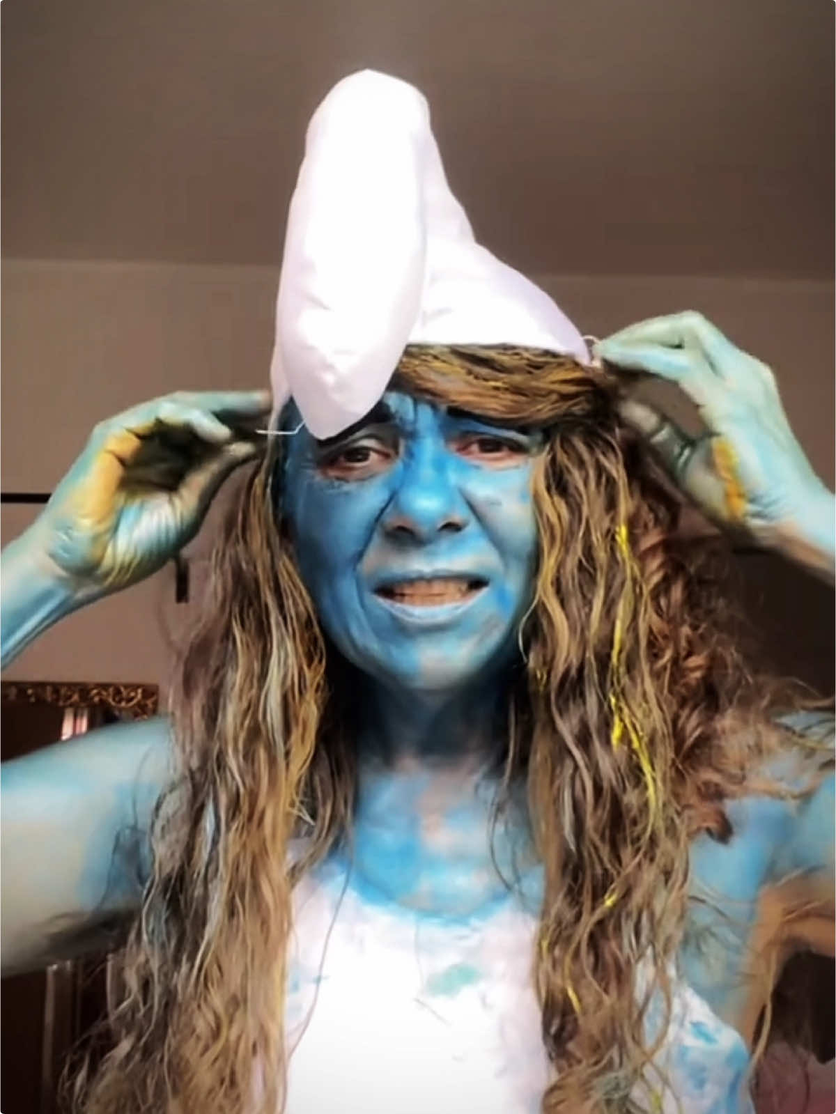 Smurfette ela #smurfette #makeup #maquiagem #edit #viraliza #fyp 