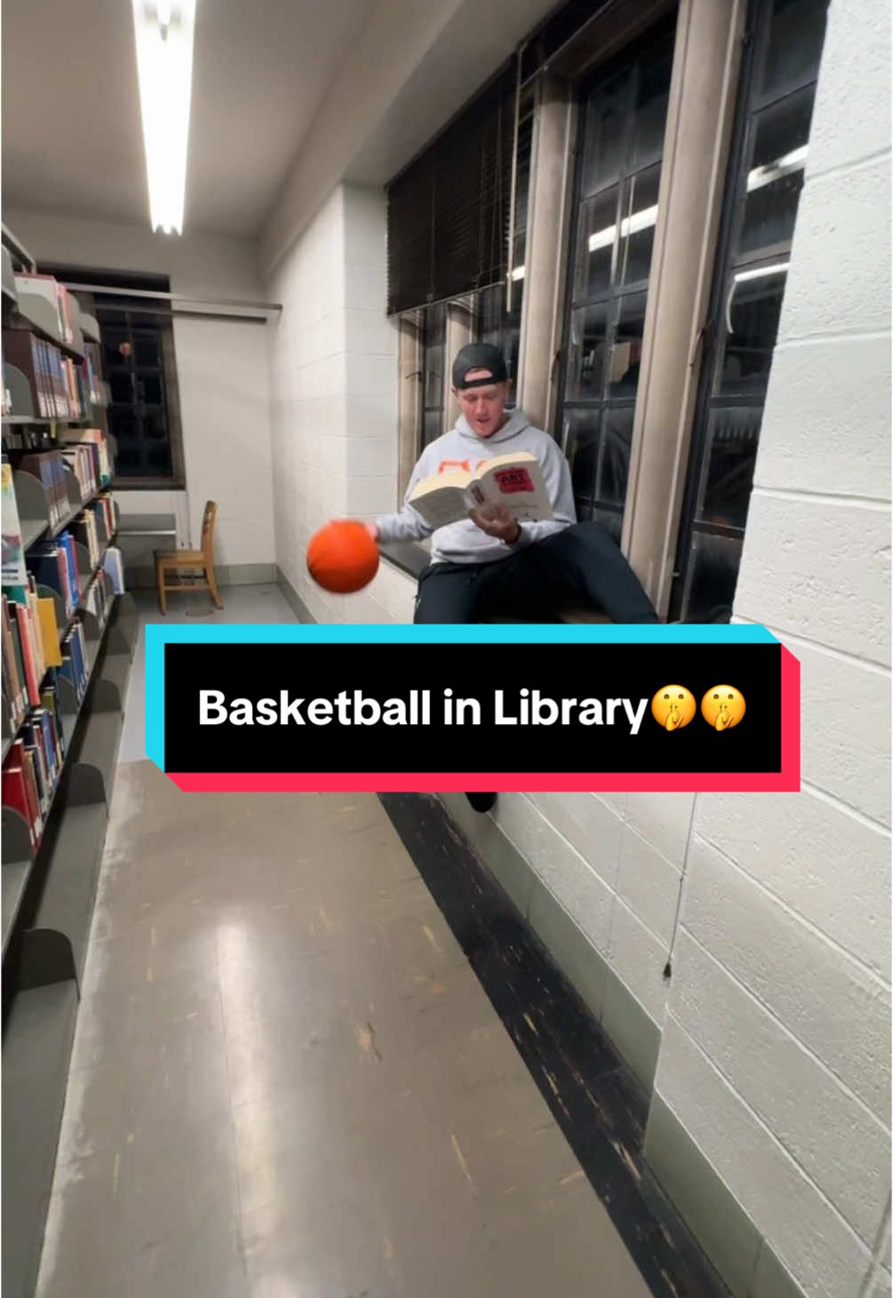 He was really doing this in the library #basketball #christmas #cheapgiftidea #christmasgifts #silentbasketball #NBA #library 
