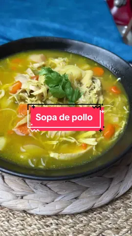 Sopa de pollo 🔥 my recipe that I make at home, inspired by the cuban Chicken soup I grew up eating with my family. The perfect sopita for the season & cure for any cold ❤️✨  Ingredients 1 whole organic chicken (breasts, thighs and drumsticks removed) For the stock: 1 large yellow onion, unpeeled & quartered 3 carrots, unpeeled and cut in half  3 stalks of celery, cut in thirds 1 green bell pepper, cut in half  15 sprigs of fresh parsley  15 sprigs of fresh cilantro  Handful of fresh dill 1 head of garlic, unpeeled and cut in half 2 tbsp. Black peppercorns 2 tbsp. Kosher salt  For the soup: 1 yellow onion, diced 1 green bell pepper, diced  5 garlic cloves, finely minced 2 carrots, peeled and cut in rounds 3 celery stalks, diced 1 tsp. turmeric powder 1 tsp. ground oregano 1 tsp. ground cumin 1 tsp. Paprika ½ tsp. Garlic powder 2 bay leaves 2 medium sized malangas, peeled & diced  1 small potato, peeled & diced 2 chicken breasts  & 2 chicken quarters (skin removed)  10 oz. fideos / angel hair pasta Cilantro & lime for serving  Instructions  Make the chicken stock: Add the chicken carcass (with breasts and quarters removed) to a large stockpot with 4 quarts of water & all stock ingredients. Bring to a boil, then reduce the heat to low and simmer gently for 2 hours, skimming off any foam that rises to the surface. Once done, strain the stock through a strainer. Set the stock aside. In a large pot, heat a few tablespoons of oil over medium heat. Add the diced onion, green bell pepper, garlic, carrots, celery and the ground spices. Sauté until softened, about 5 minutes. Add in a tsp. Of salt. Now add in the bay leaves & 10-12 cups of the chicken stock. Over medium heat bring this to a simmer, add in the malanga, potatoes, chicken breast & chicken quarters. Simmer for 20–25 minutes. Take the chicken out & let it come to room temperature & shred it. Continue simmering the soup for 20 more min. Add the chicken back in & the fideos/angel hair pasta & cook for 7-10 minutes. Taste the soup and adjust seasoning with salt and pepper as needed. Serve with chopped cilantro & TONS of lime.