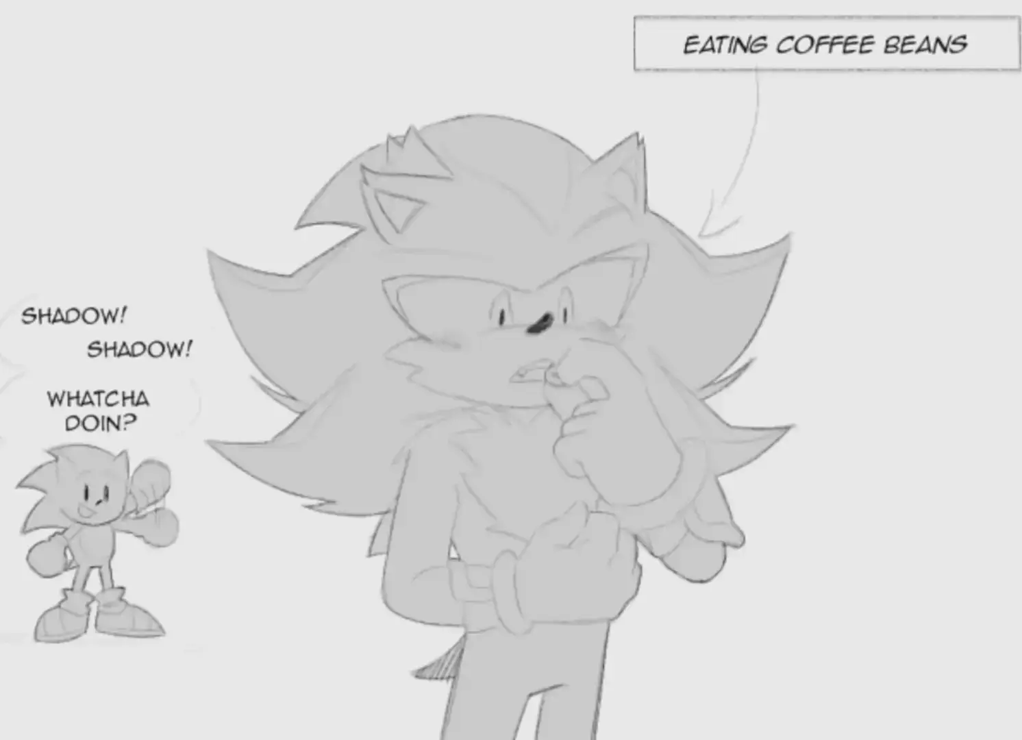 shadow and sonic  Coffee bean incidente #sonic #sonicthehedgehog #shadow #shadowthehedgehog #shadowtheultimatelifeform #sonadow #shadonic 