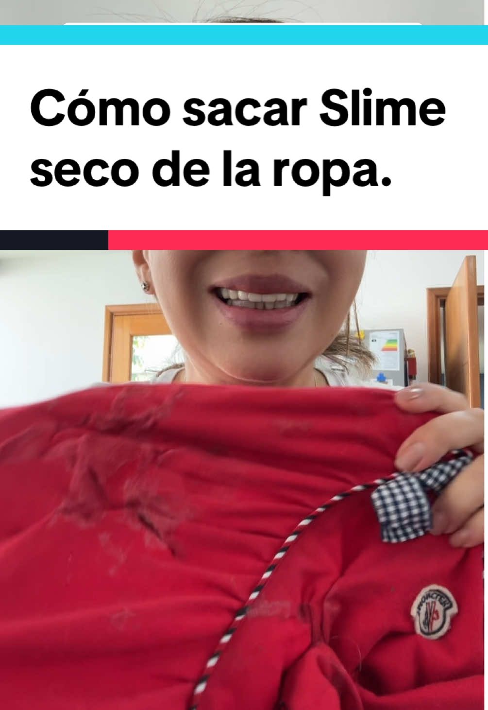 Como sacar slime seco de ropa! #slime #seco #ropa #lavar #tips #secreto #viral #lovientiktok #meencanta 