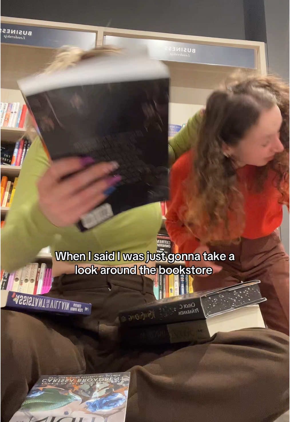 Okay but I took a look around and I found some interesting books and now I need to sort them in yes no and maybe piles… so dont rush me😤 **NO SISTERS WERE HURT IN THIS VIDEO** #BookTok #bookish #bookishhumor #reading #bookrecs #booktokfyp #romancebooks #fantasybooktok #romantasy #bookshopping #barnesandnoble #indigo #bookbesties