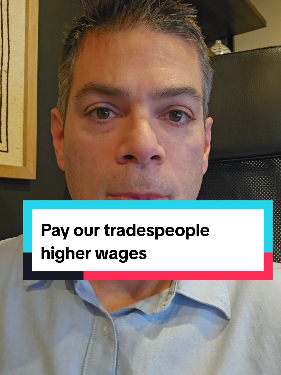 Pay tradespeople more sometimes the solution is simple. #youpage #construction #plumbing #welding #electrician #trades #career #money #carpenter #hvac 