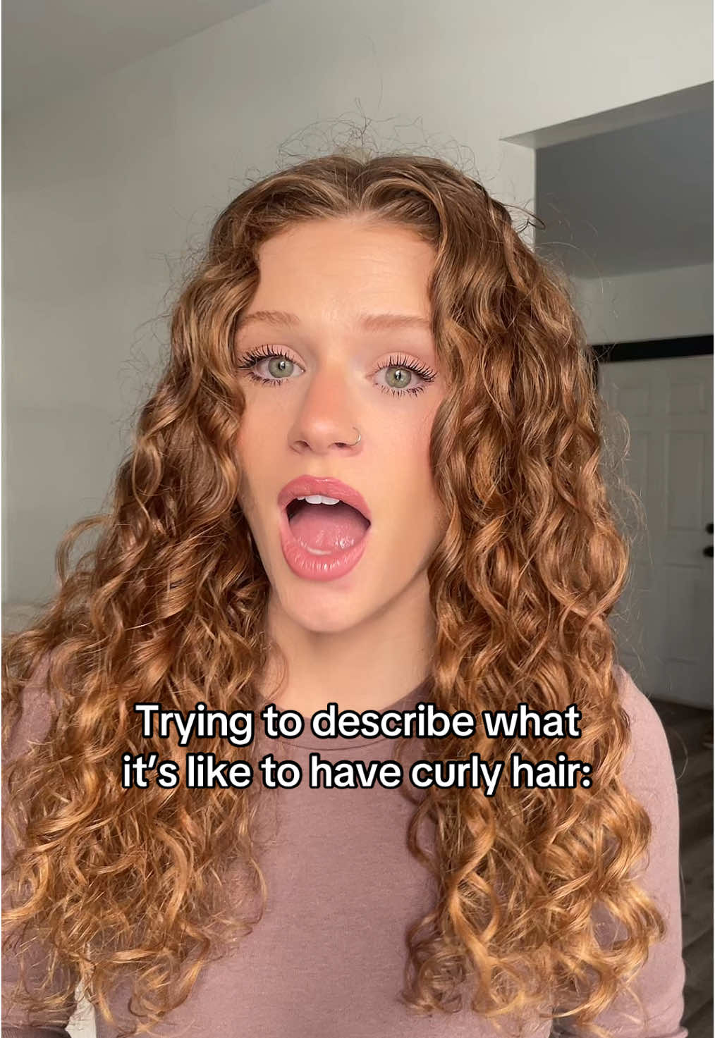 Imaging waking up and just brushing your hair #curlyhair #redhair #curlyhairstyles #curlyhairroutine 