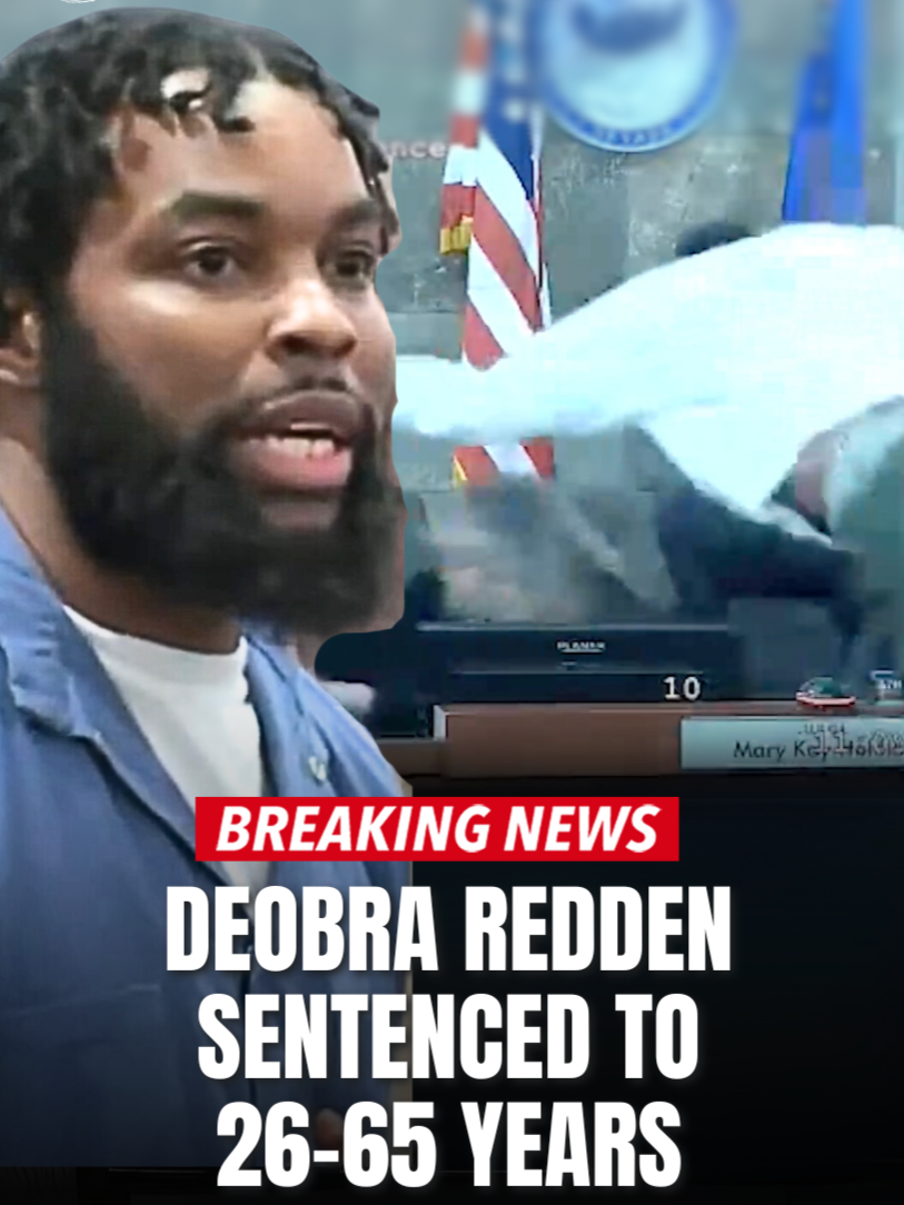 #BREAKING: #DeobraRedden is sentenced to 26-65 years in prison for jumping the bench and attacking Judge Mary Kay Holthus in a Nevada courtroom. Redden spoke in court saying 