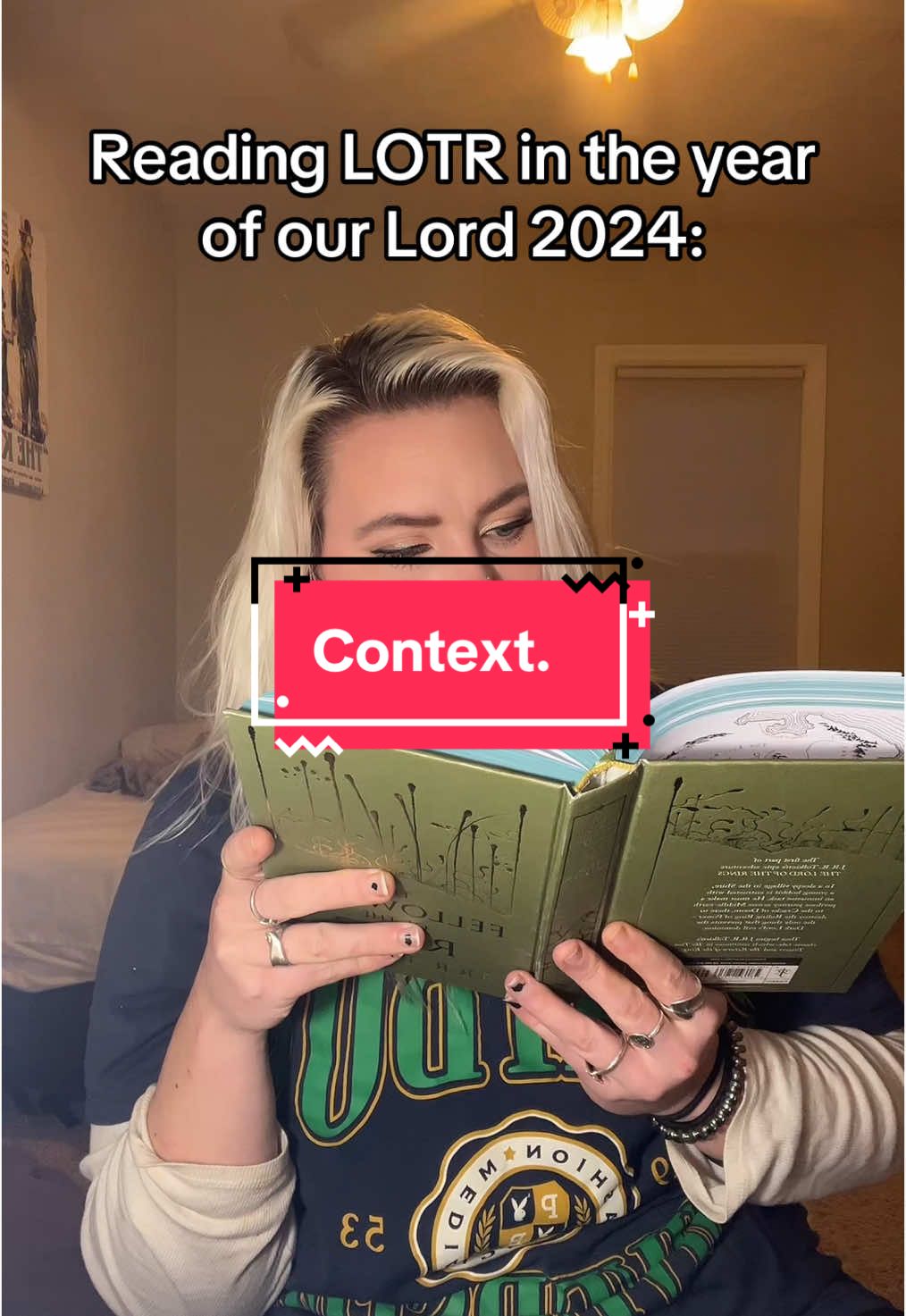 Took me a second to remember that LoTR was written in the 30s & 40s and the Tolkmaster General wasn’t just wilding out. #fy #foryou #lotr #jrrtolkien #BookTok #fellowshipofthering #frodobaggins 