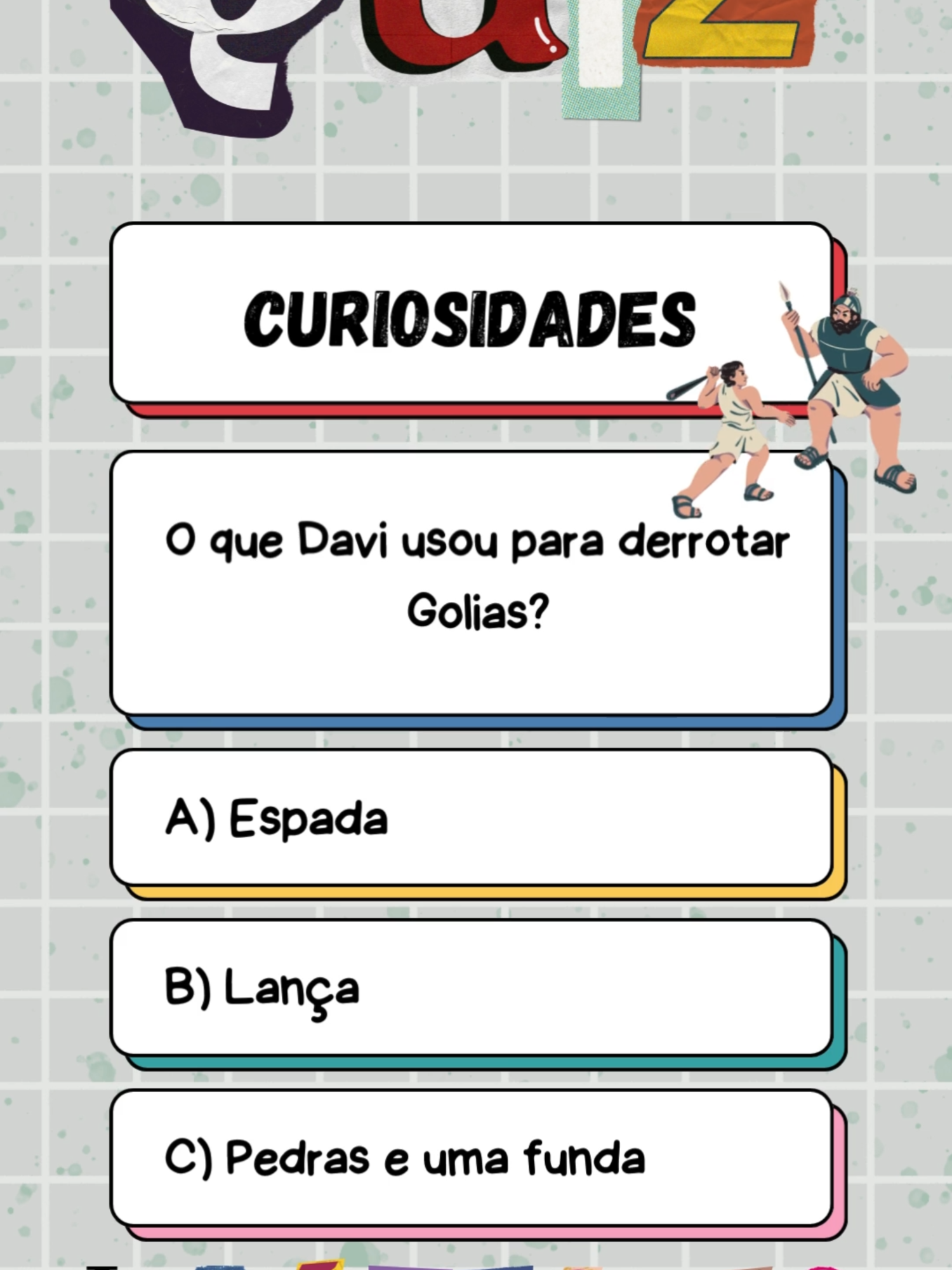 🔍 Desafio Bíblico chegou! 🧐 Já participou dos nossos outros desafios sobre a Bíblia? Então, prepare-se para mais perguntas e descubra se você realmente conhece as Escrituras! 😱📖 Compartilhe com os amigos e veja quem é o verdadeiro expert! 🏆 #DesafioBíblico #QuizDivertido #DesafioDeConhecimento