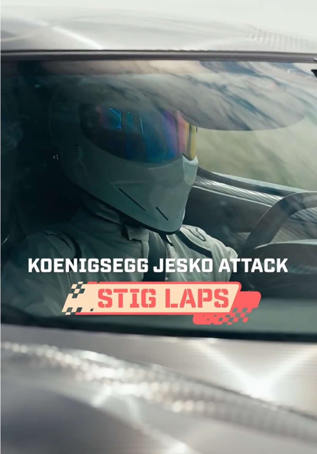 Stig Laps 🤝 Koenigsegg Jesko Attack   Watch what happens when The Stig isn’t worried about racing the clock at the link in bio   #StigLaps #TheStig #Koenigsegg #Jesko #JeskoAttack #Hypercar