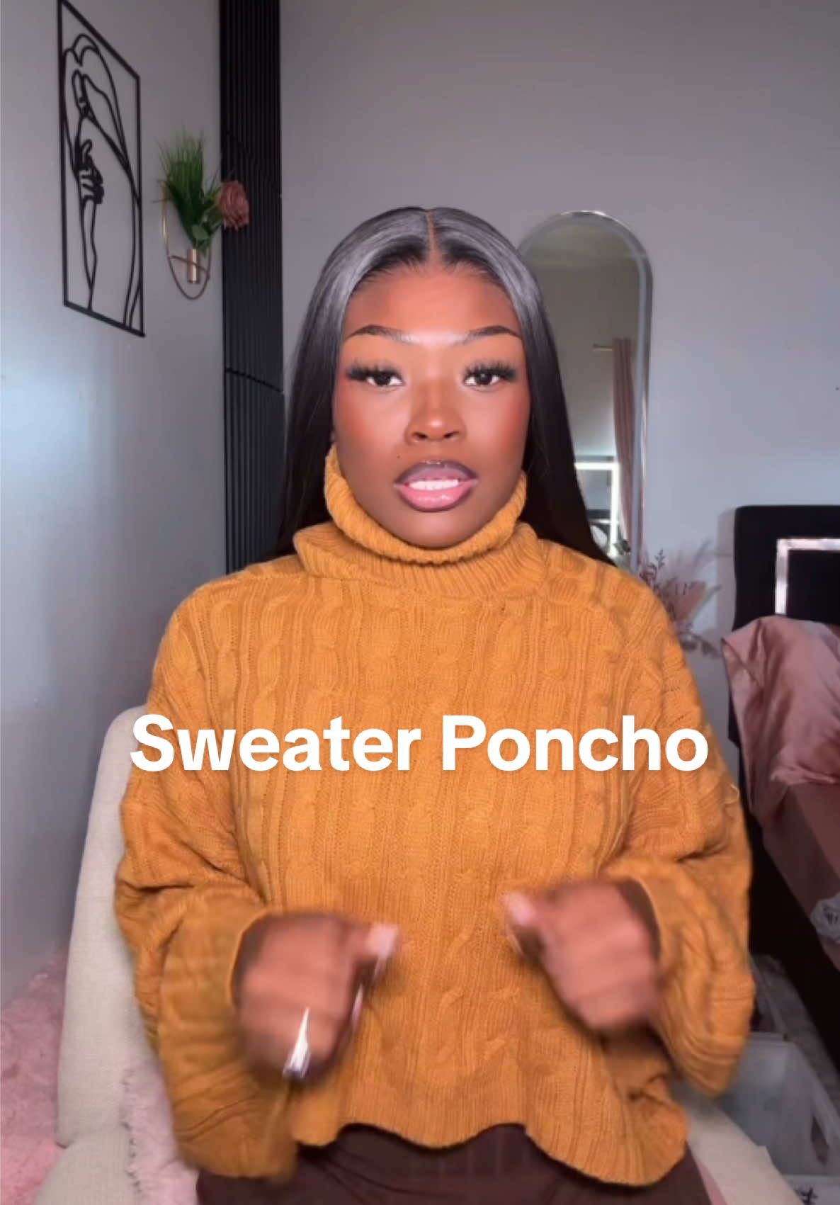 Sweater… or is it a poncho🧐😂🩷 #sweaterponcho #furboots #autumn #fall #fashion #inspo #outfitinspo #blackgiritashion #outtitinspo #fashiontiktok #falloutfits #stylingtips #ootdinspiration #perfumetiktok #classystyle #fall2024 #autumnfashion #elegantstyle #howtostyle