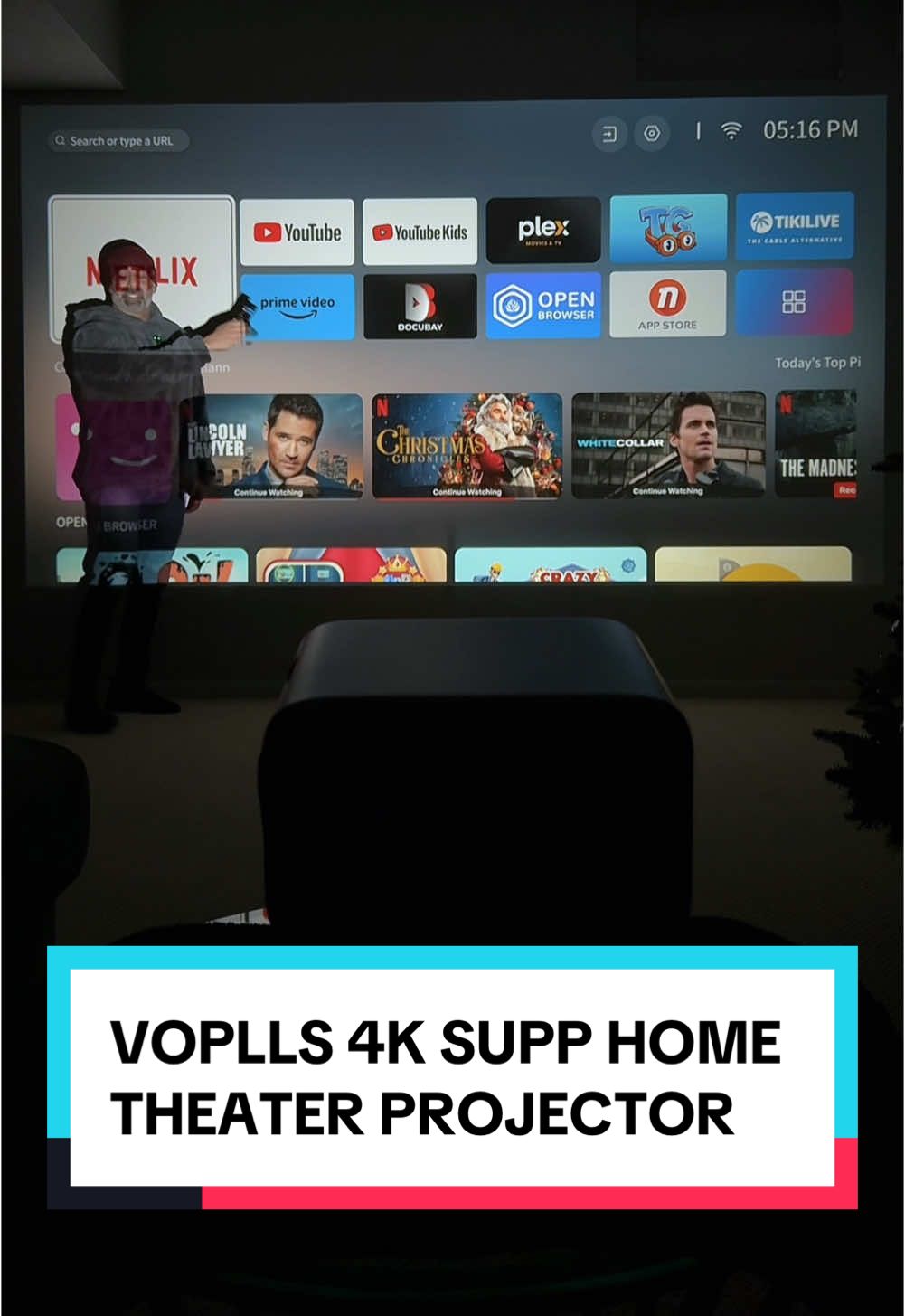 Grab this VOPLLS 4K Supported Home Theater Projector at over 50% OFF! Official Netflix license. Quality picture and sound! . . #voplls #vollsprojector #hometheater #homeprojector #movieprojector #projector #projectors #4kprojector #portableprojector #CapCut #treasurefinds #ad #falldealsforyou #ttslevelup #TikTokShopHolidayHaul #starcreatorcompetition #TikTokShopBlackFriday #giftguide #spotlightfinds #giftideasforhim  #giftideasforher #TikTokShopCreatorPicks  #TikTokShopCyberMonday #holidaygifts #holidaygiftideas #christmasgift #christmasgiftideas