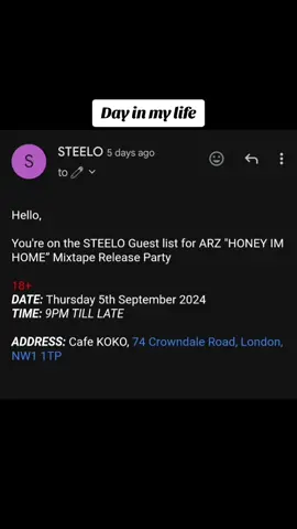 Day in my life : Arz 'Honey I'm Home' Mixtape Release Party . This was long overdue . Had to clear my drafts #arz  #Vlog  #narrator  #storytime  #android  #drafts  #dayinthelifevlog  #dayinthelife  #monotonevoice #ukrap  #listeningparty 
