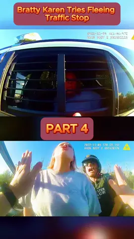 Bratty Karen Tries Fleeing Traffic Stop - Part 4 #cops #copsoftiktok #copsontiktok #copstiktok #police #chase #copschase #foryou #fyp #usa 