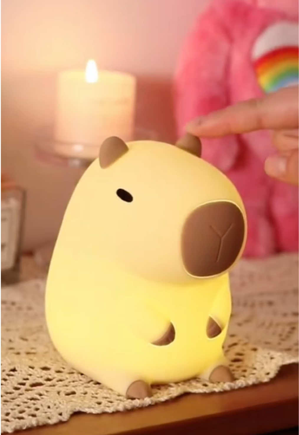 Đèn ngủ capybara siíicon dùng sạc #meothoireview #denngu #denngudecor #dengudecorphong #denngucapybara #denngucamung