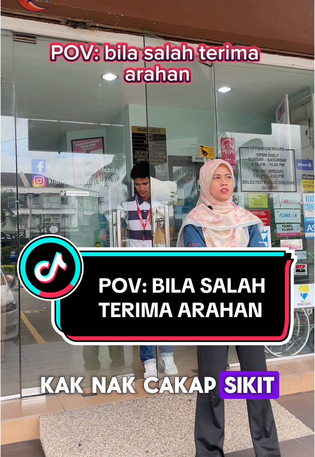 POV: bila terima arahan tapi tak faham 😂 #klinikfamilisetiatropika #kliniksetiatropika #klinikjohorbahru #kontenklinik #trend #trending #pov #arahan #tutuppintu 