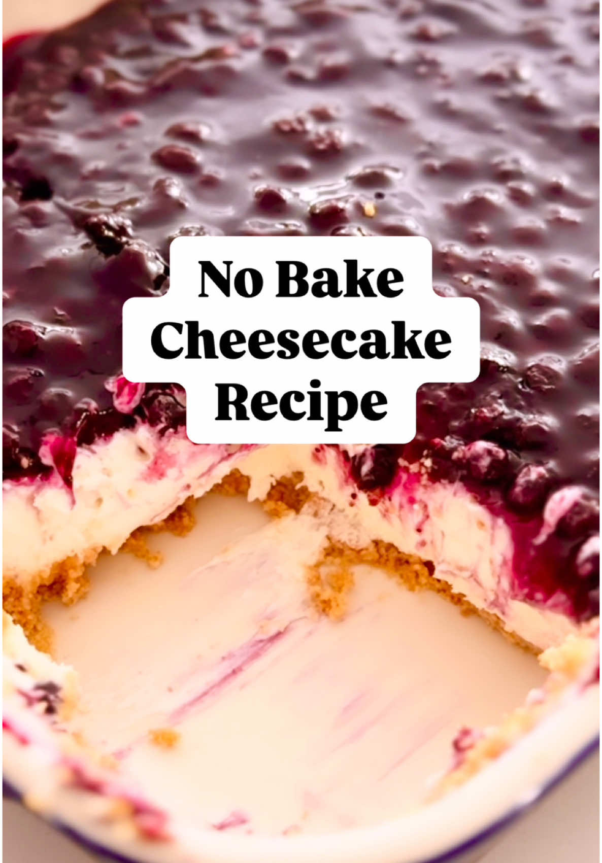 No bake Cheesecake  500g softened cream cheese 2 cups heavy whipping cream (35%) 1/2 powdered sugar ( or more if you like it sweeter 1/4 tsp salt  1 1/2 gram cracker crumbs ( I buy mine pre-ground) 1/4 cup melted butter + (1 TBS if needed) Blueberry Compote 2 cups blueberries  1 cup sugar  2 tbs lemon juice or water  Lemon zest of 1/2 lemon  #cheesecake #Recipe #nobakedessert 