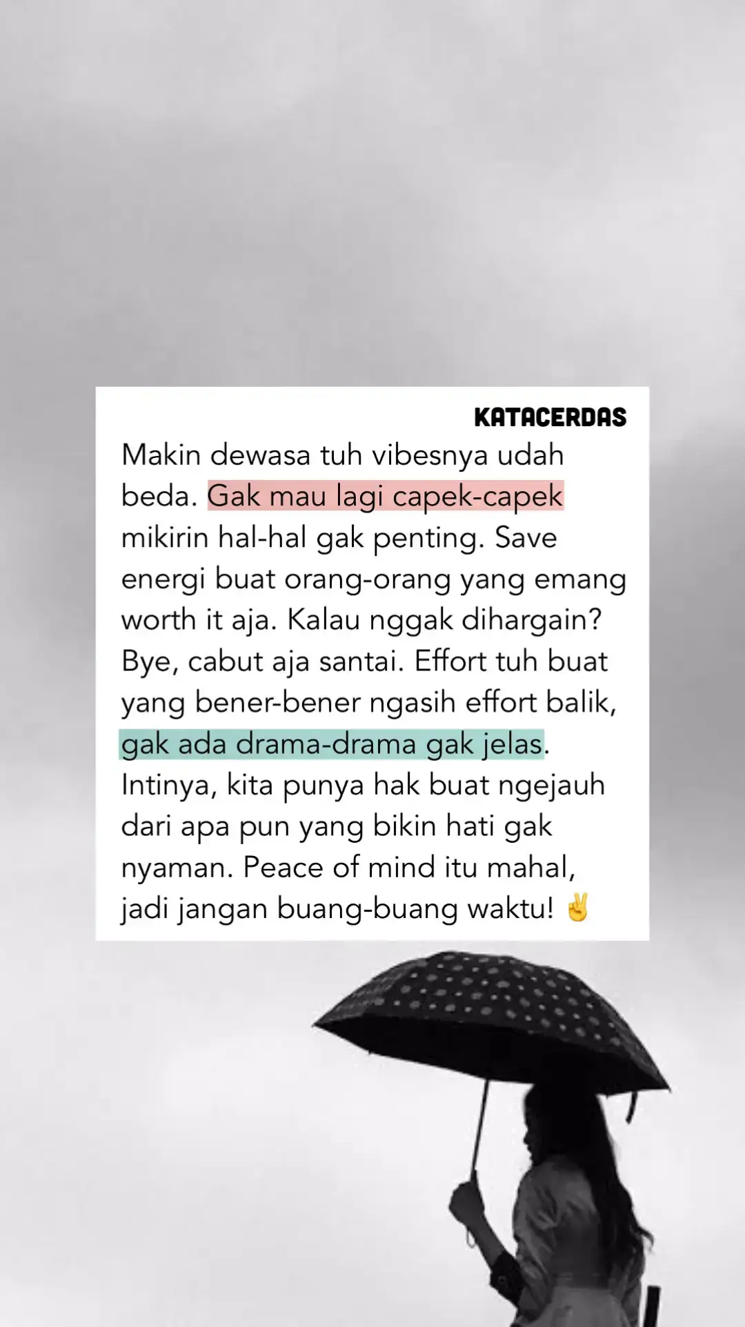 beneran sih ini, di umur sekarang udah malas berisik ngurusin ini itu. males ribet, effort buat orang orang yang emg bener bener woth it.  #peacemind #peaceful #peaceofmind #saveenergi #fyp #katakata #katakatamotivasi #katacerdas #SelfCare #selflove #reminder #remindertomyself #effort #dewasa #foryou #foryoupage #masukberanda #qotd #qotd🖤 #selfreminder #fypシ゚viral🖤tiktok #xybca #takadaujungnya #ronyparulian #ronyparuliannainggolan #quotes #quotestory #quotesaesthetic #worthit #cutoff #effortlesschic 