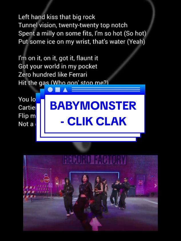 BABYMONSTER - CLIK CLAK, Lyrics #easylyrics #lirik #clikclak #baemon 