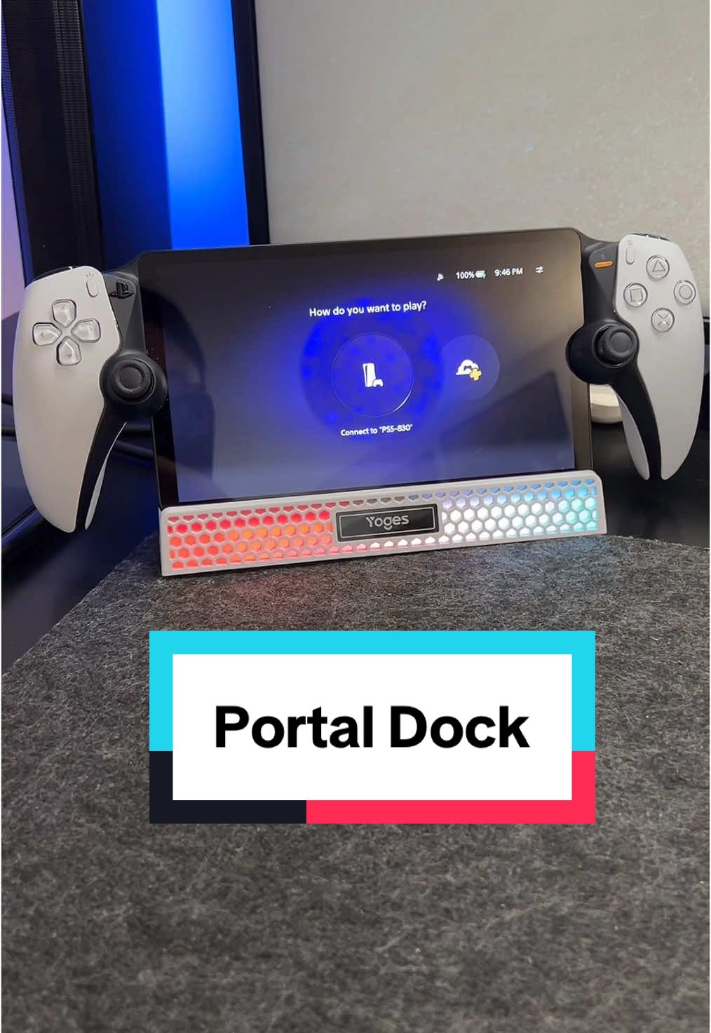 The Yoges wireless charging dock for the Portal