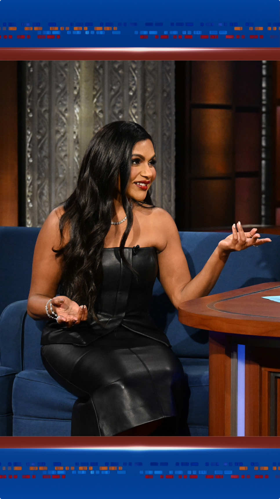 #MindyKaling has nothing but love, fear and respect for Queen @Nicki Minaj — even when @Us Weekly gives her the title of “who wore it best.” They’re both winners in our book! #Colbert