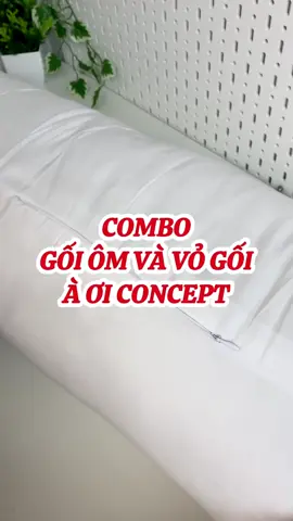 Combo Gối Ôm Deluxe Gòn Lông Vũ Và Vỏ Gối Ôm Lụa Tencel À Ơi Concept, Màu Trơn Size 37x100cm #aoiconcept #ruotgoilongvu #vogoitencel #goiom #tiktokshop1212 #muataitiktok #shoputni 