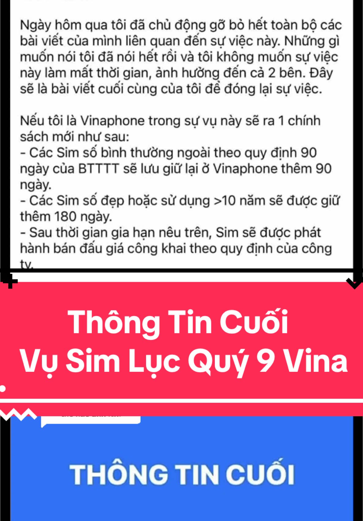 Trả lời @Tuấn Tam Hoa Cái kết đã được dự đoán trước 😔 bao năm làm nghề đến bản thân bị huỷ bn sim nhưng sai quy định phải chấp nhận thôi,nếu có ngoại lệ thì sau này.....#longervideos #ThanhThoiLuotTet  #simsodep #taichinhsim #simdeptragop  #trungluckhong 