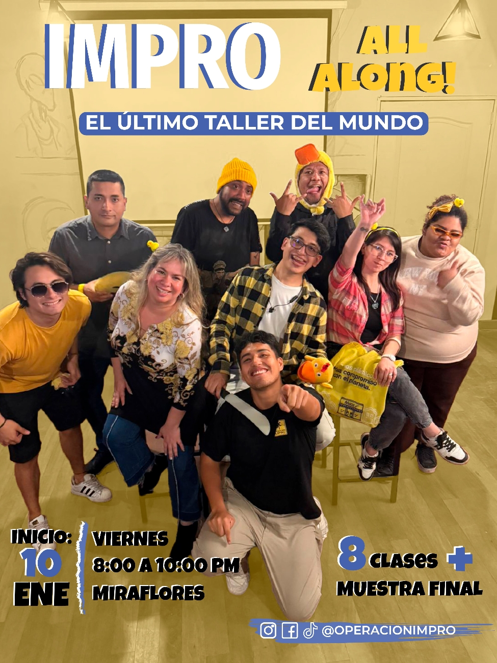 🎥 Descubre la magia de la improvisación en Operación Impro 🎥 🌟 ¡Vive el 2025 con Impro Teens, Impro All Along y Impro Match! Talleres diseñados para llevar tu creatividad al siguiente nivel. 📍 Miraflores 💬 Pregunta ahora, reserva tu cupo y empieza el año con nosotros. ¡La improvisación te espera! 🚀 @El Chelo Flores  . . #OperaciónImpro #Improvisación #Impro2025 #ImproTeens #ImproAllAlong #ImproMatch #Creatividad #TeatroImpro