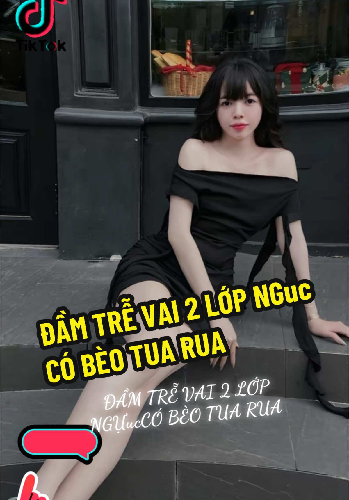 ĐẦM TRỄ VAI 2 LỚP NGuccCÓ BÈO TUA RUA #xuhuong #đầmvay #đầmbody #thoitrangnu 