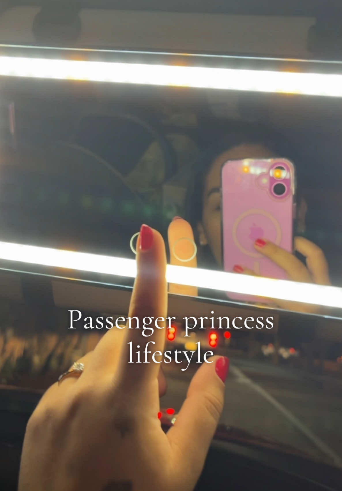 In my own car.. mind you😍 he always drives me around #passengerprincess #princess #carvanity #fyp #TikTokShopHolidayHaul #giftguide #christmas #GiftIdeas #Holiday #ChristmasGift #stockingstuffers #spotlightfinds 