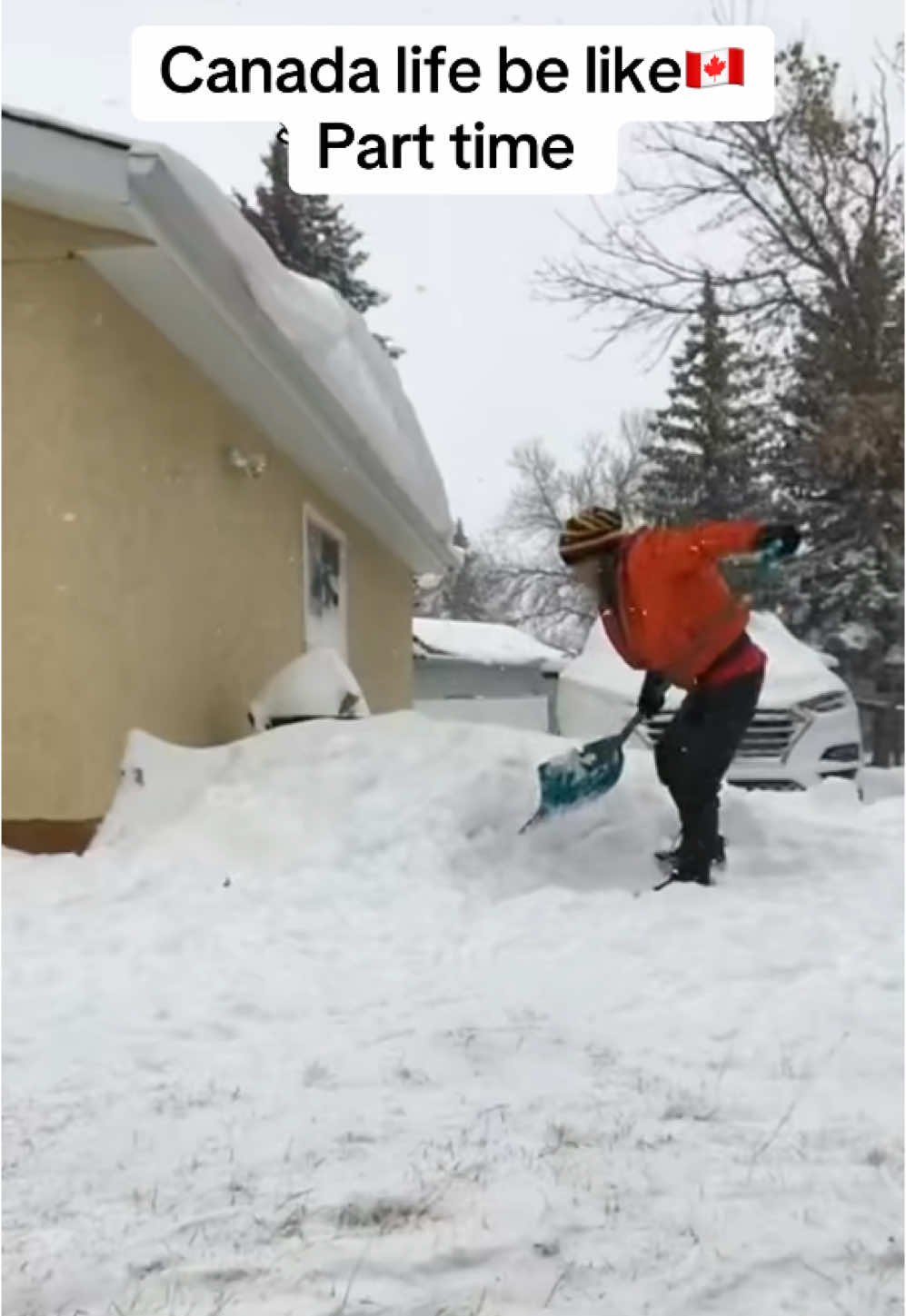 $15 per hrs shoveling 😂😝#Saskatchewan #canada #winter #snow #canadalife #parttine #shoveling 