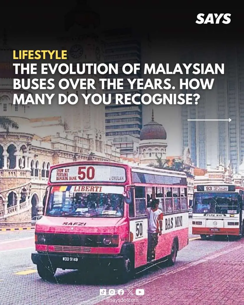 From rickety wooden doors to sleek, air-conditioned rides 🚍 Malaysian buses have come a long way thanks to urbanisation and economic growth. Swipe to see the incredible transformation, whether you’ve ridden them back in the day or are just curious to know what they looked like decades ago! Click the link in @saysdotcom bio or visit www.says.com to read the full article. Cover image: railasia/Flickr #SAYSlifestyle