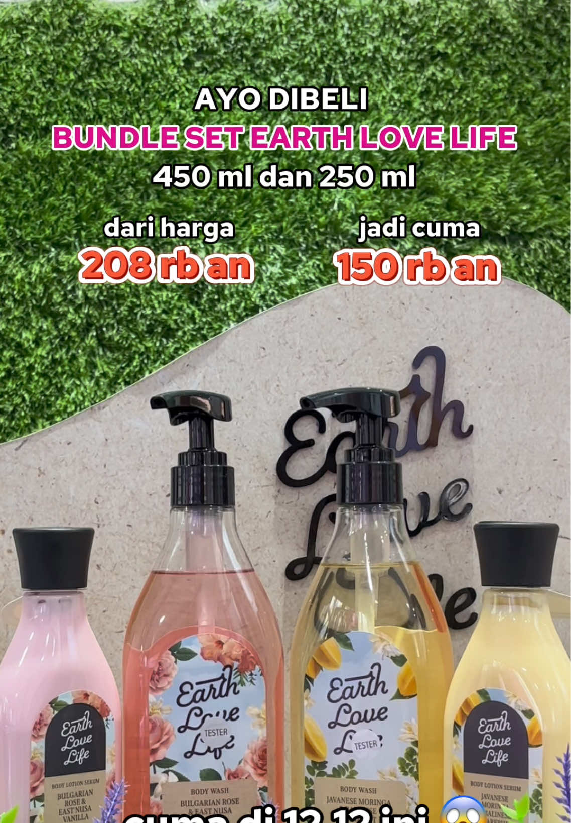 Promo 12.12 special ayo dibeli, Bundle set Earth Love Life cuma 150-rb an 😱 cuss di checkout #earthlovelife #SkinToSoul #doubledate #promo 