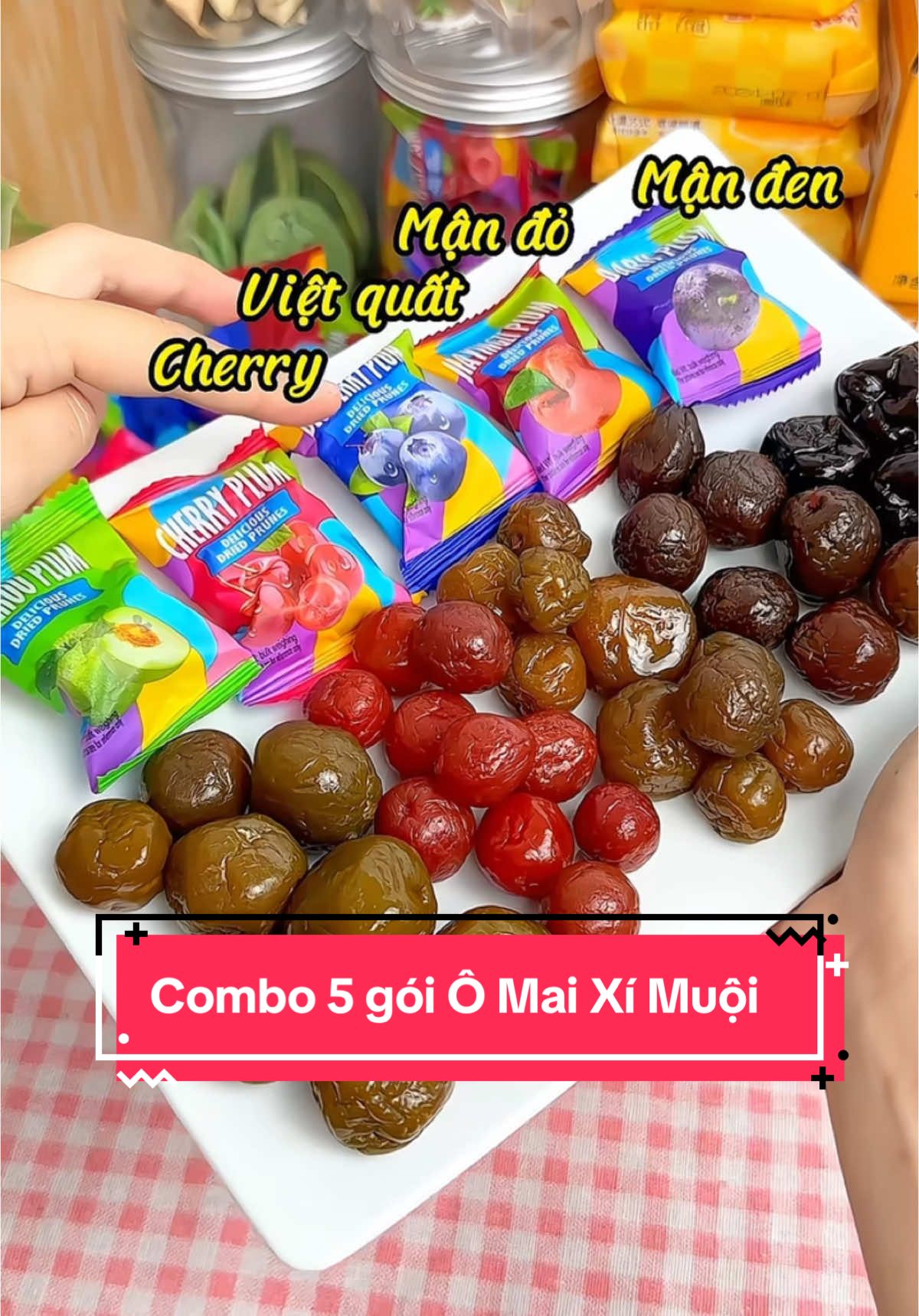 Combo 5 gói Ô Mai Xí Muội 5 vị #omai5vi #omai #omaisaugion #omaicolorfulplum #omaicolorful #banhkeo #byntchuyengiadung 