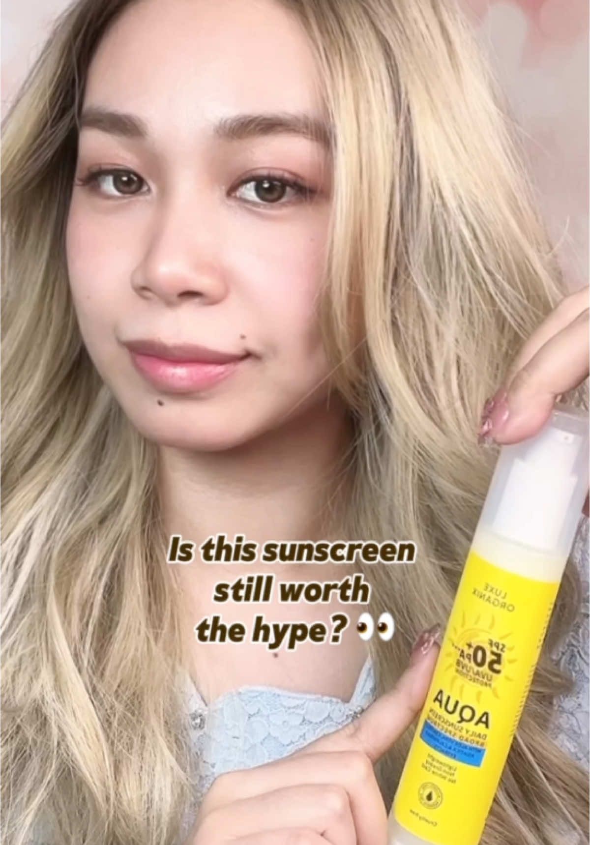 Is this sunscreen from Luxe Organix still worth the hype?? 👀⁉️ #MoistureLockedUVBlocked #Luxeorganix #sunscreenmusthave #lightweightsunscreenforsummer #sunscreenph #sunscreenreco #nowhitecast #SkincareRoutine #Skincare #fyp #sunscreenreview #sunscreenviral 