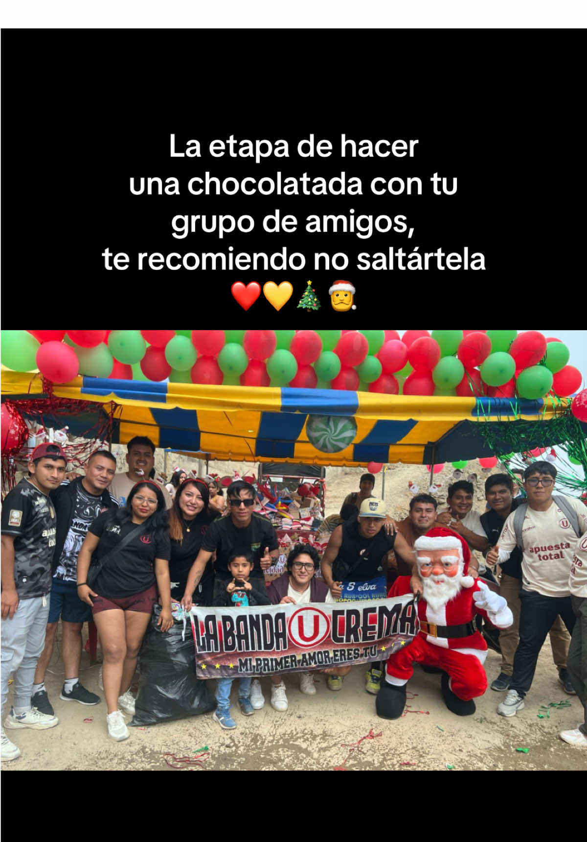 Gracias por todooo! ❤️💛💫  Nos une la “U”, la crema ❤️💛, un sentimiento; y ese sentimiento nos lleva hacer grandes cosas.. 💪🏻 Este año pude ser parte por primera vez en la organización de una chocolatada 🥹🫶🏻 Llevar alegria a niños es algo que a cada uno se les va devolver en millones de bendiciones 🙏🏻🎄🎅🏻 . . . . . . #chocolatada #navidad #fyp #garracrema 