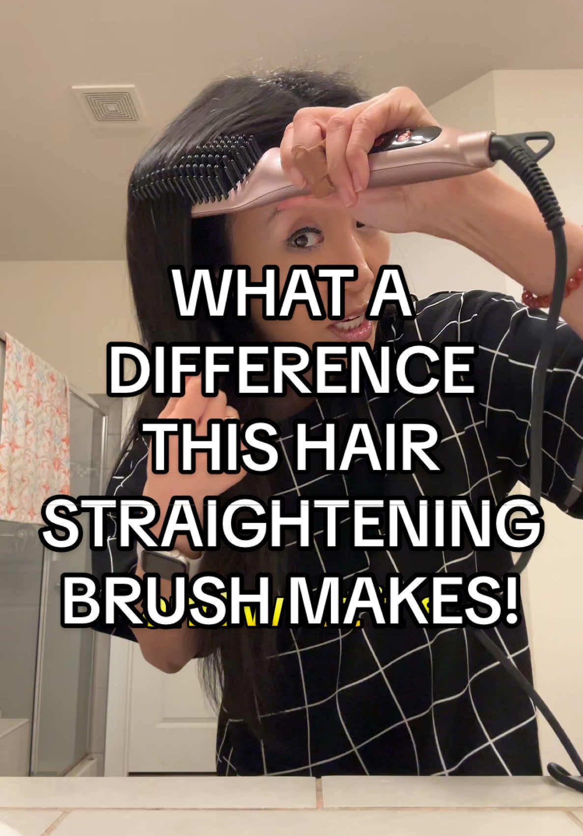 This hair straightening brush is seriously one of my favorite hair tools now. So useful!!! #hairstraightenerbrush #hairstraighteningbrush #hairstraightener #holiddayhaul 