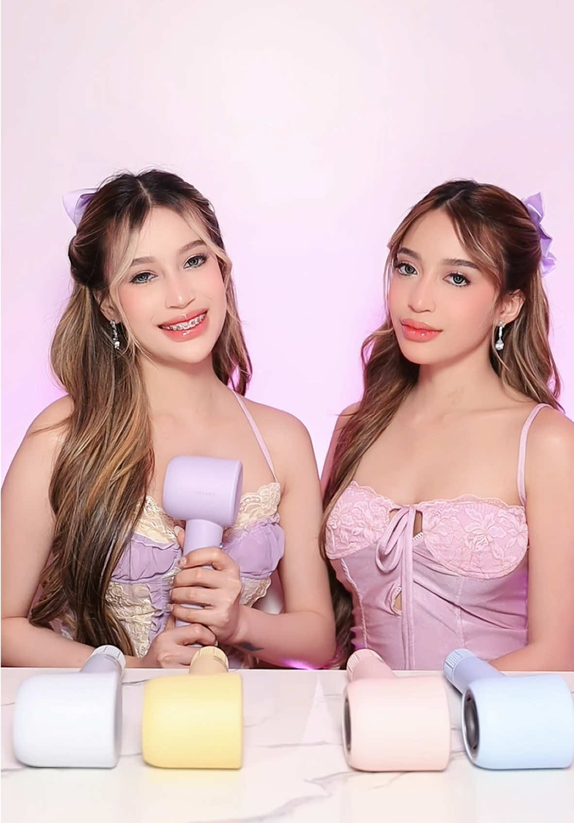 anong outfit mas bagay samen?🥰  Double the glam, double the power! 💨✨ We’re obsessed with the Dreame Hair Gleam High-Speed Hair Dryer—it’s fast, sleek, and comes in these gorgeous colors that match our vibe perfectly! 💖💜💙 @Dreame Ph @DREAME PHILIPPINES  From our hair to our outfits to our makeup, we’re all about living the matchy-matchy dream. Which color is your favorite? Let us know in the comments! 👇 #DreameHairGleam #TwinsTakeOver #HairOnFlee #Dreame1212Sale #DreamePh #DreameOfficialStore #fyp #foryoupage