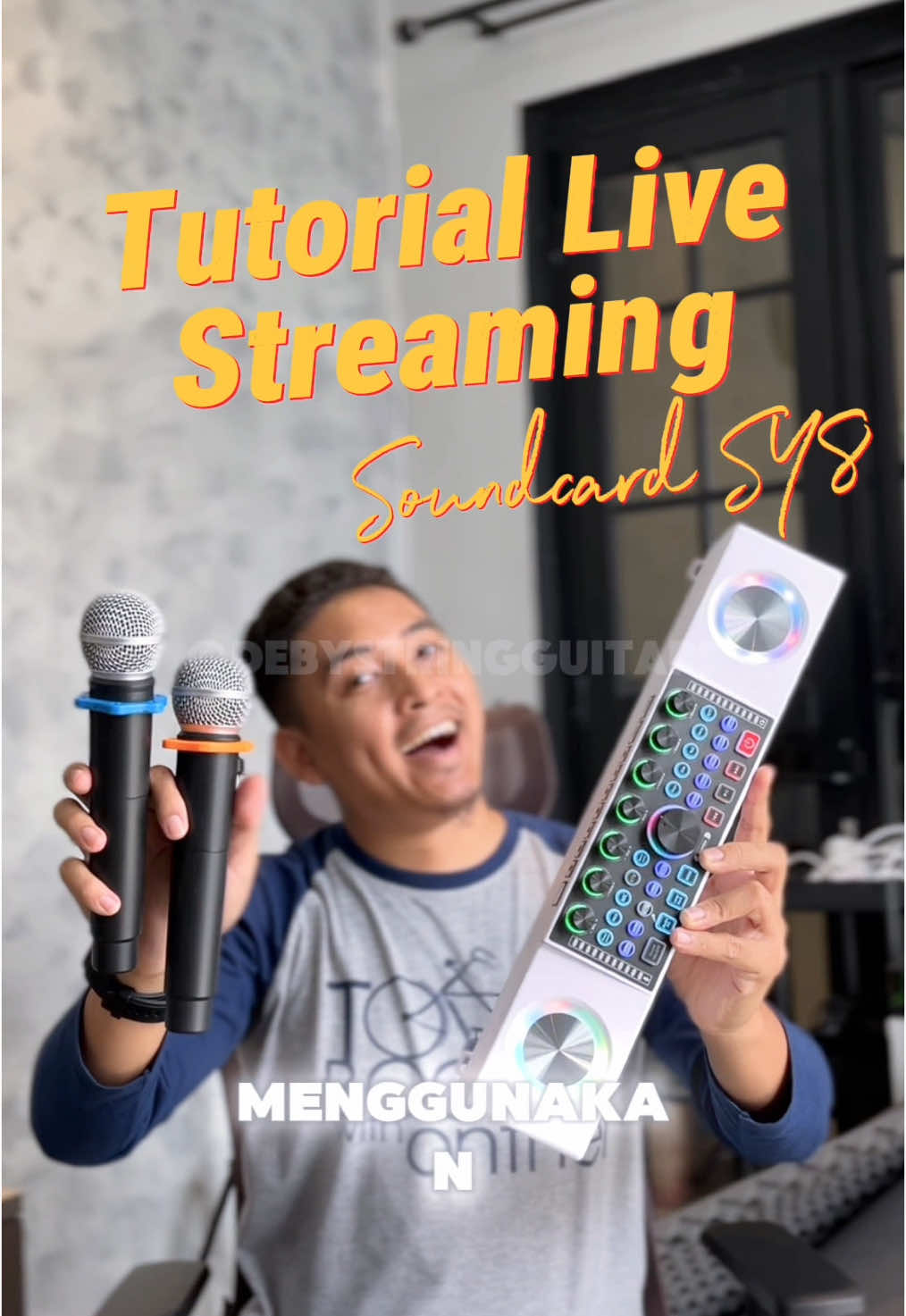 Tutorial Live Karaoke menggunakan soundcard SY8 #soundcard #soundcardspeaker #soundcardsy8 